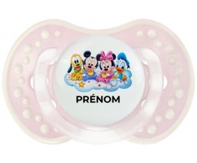 Disney Mickey donald pluto et bingo design 3 avec prénom : Retro-rose-tendre classique Tétine embout Lovi Dynamic