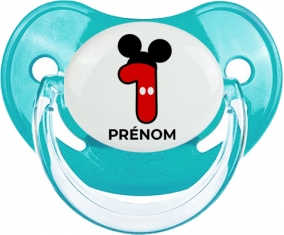 Disney Mickey Numéro 1 avec prénom : Sucette Physiologique personnalisée
