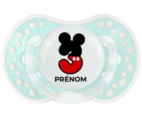 Disney Mickey Numéro 3 avec prénom : Retro-turquoise-lagon classique Tétine embout Lovi Dynamic