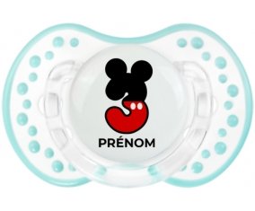 Disney Mickey Numéro 3 avec prénom : Retro-blanc-lagon classique Tétine embout Lovi Dynamic