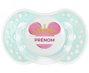 Disney Minnie rose courone doré avec prénom : Retro-turquoise-lagon classique Tétine embout Lovi Dynamic