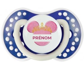 Disney Minnie rose courone doré avec prénom : Bleu-marine phosphorescente Tétine embout Lovi Dynamic