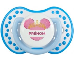 Disney Minnie rose courone doré avec prénom : Blanc-bleu phosphorescente Tétine embout Lovi Dynamic