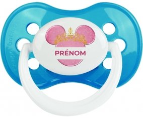 Disney Minnie rose courone doré avec prénom : Cyan classique Tétine embout anatomique