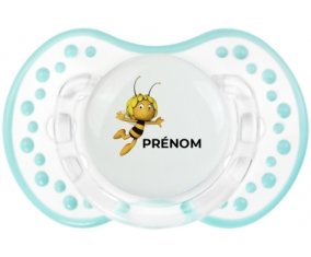 Maya l'abeille avec prénom : Retro-blanc-lagon classique Tétine embout Lovi Dynamic