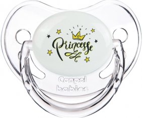 Couronne jaune étoile princesse design-1 : Transparent classique Tétine embout physiologique