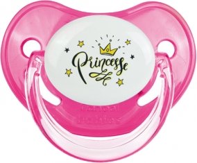 Couronne jaune étoile princesse design-1 : Rose classique Tétine embout physiologique