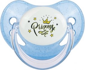 Couronne jaune étoile princesse design-1 : Bleue à paillette Tétine embout physiologique