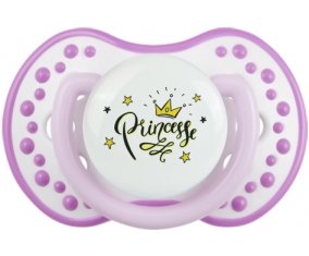 Couronne jaune étoile princesse design-1 : Blanc-mauve classique Tétine embout Lovi Dynamic