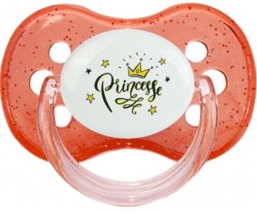 Couronne jaune étoile princesse design-1 : Rouge à paillette Tétine embout cerise