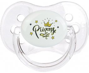 Couronne jaune étoile princesse design-1 : Transparent classique Tétine embout cerise