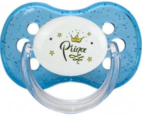 Couronne jaune étoile prince design-1 : Bleu à paillette Tétine embout cerise