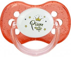 Couronne jaune étoile prince design-1 : Rouge à paillette Tétine embout cerise