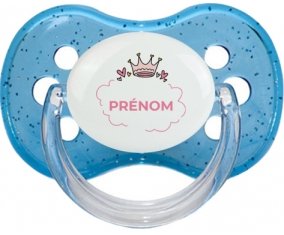Couronne rose bulle cœur avec prénom : Sucette Cerise personnalisée