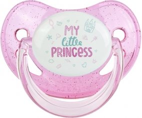 My little princess design-1 : Rose à paillette Tétine embout physiologique