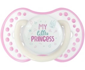 My little princess design-1 : Blanc-rose phosphorescente Tétine embout Lovi Dynamic