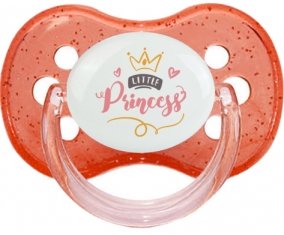 My little princess design-2 : Rouge à paillette Tétine embout cerise