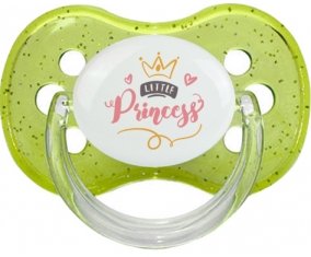 My little princess design-2 : Vert à paillette Tétine embout cerise