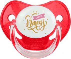 My little princess design-3 : Rouge à paillette Tétine embout physiologique