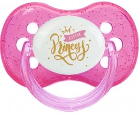 My little princess design-3 : Rose à paillette Tétine embout cerise
