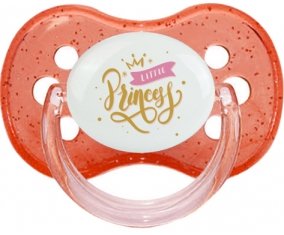 My little princess design-3 : Rouge à paillette Tétine embout cerise