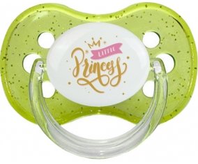 My little princess design-3 : Vert à paillette Tétine embout cerise