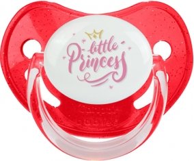 My little princess design-4 : Rouge à paillette Tétine embout physiologique