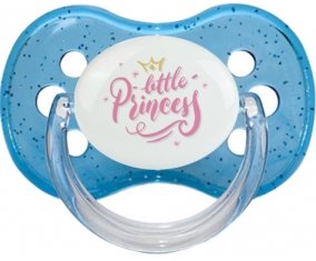My little princess design-4 : Bleu à paillette Tétine embout cerise