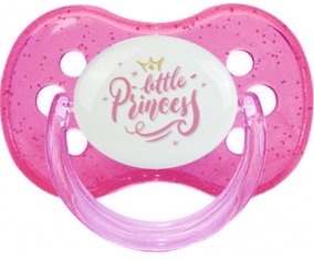 My little princess design-4 : Rose à paillette Tétine embout cerise