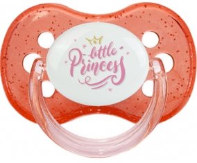My little princess design-4 : Rouge à paillette Tétine embout cerise