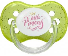 My little princess design-4 : Vert à paillette Tétine embout cerise