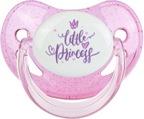 My little princess design-5 : Rose à paillette Tétine embout physiologique