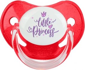 My little princess design-5 : Rouge à paillette Tétine embout physiologique