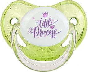 My little princess design-5 : Vert à paillette Tétine embout physiologique