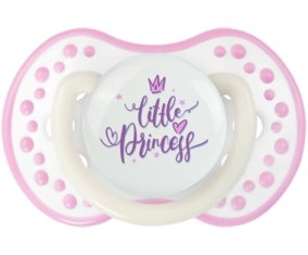 My little princess design-5 : Blanc-rose phosphorescente Tétine embout Lovi Dynamic
