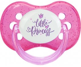 My little princess design-5 : Rose à paillette Tétine embout cerise