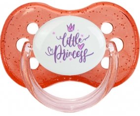 My little princess design-5 : Rouge à paillette Tétine embout cerise