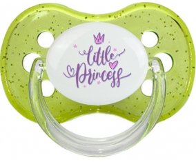 My little princess design-5 : Vert à paillette Tétine embout cerise
