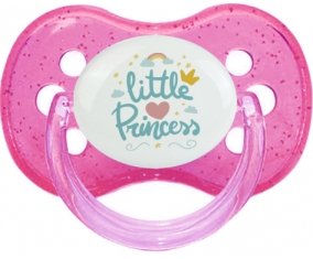My little princess design-6 : Rose à paillette Tétine embout cerise