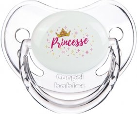 Couronne jaune princesse : Transparent classique Tétine embout physiologique