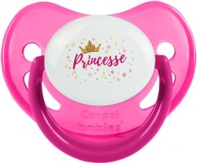 Couronne jaune princesse : Rose phosphorescente Tétine embout physiologique