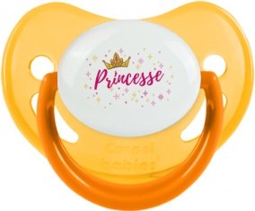 Couronne jaune princesse : Jaune phosphorescente Tétine embout physiologique