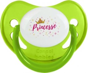 Couronne jaune princesse : Vert phosphorescente Tétine embout physiologique