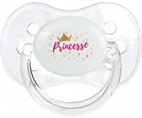 Couronne jaune princesse : Transparent classique Tétine embout cerise
