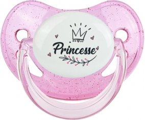 Couronne noire princesse : Rose à paillette Tétine embout physiologique