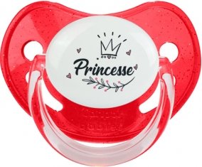 Couronne noire princesse : Rouge à paillette Tétine embout physiologique