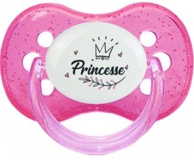 Couronne noire princesse : Rose à paillette Tétine embout cerise
