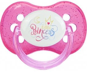 My little princess design-7 : Rose à paillette Tétine embout cerise