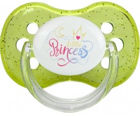 My little princess design-7 : Vert à paillette Tétine embout cerise