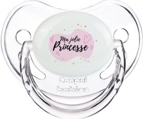 Ma jolie princese design-1 : Transparent classique Tétine embout physiologique